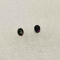 Sterling Silver Oval Mystic Topaz  Post Earrings