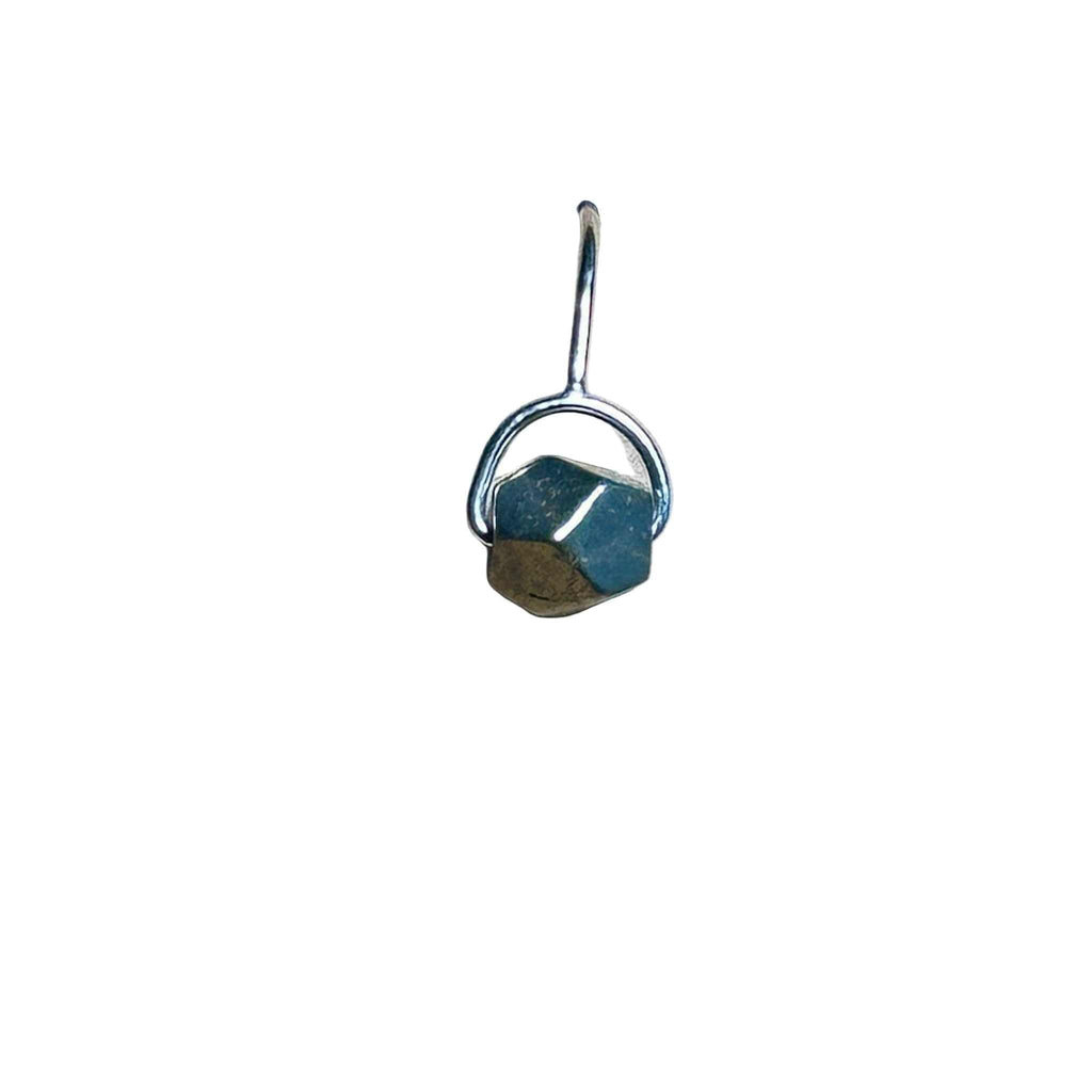 Pyrite Bead Small Dangle Bertoni Earrings - Sterling Silver