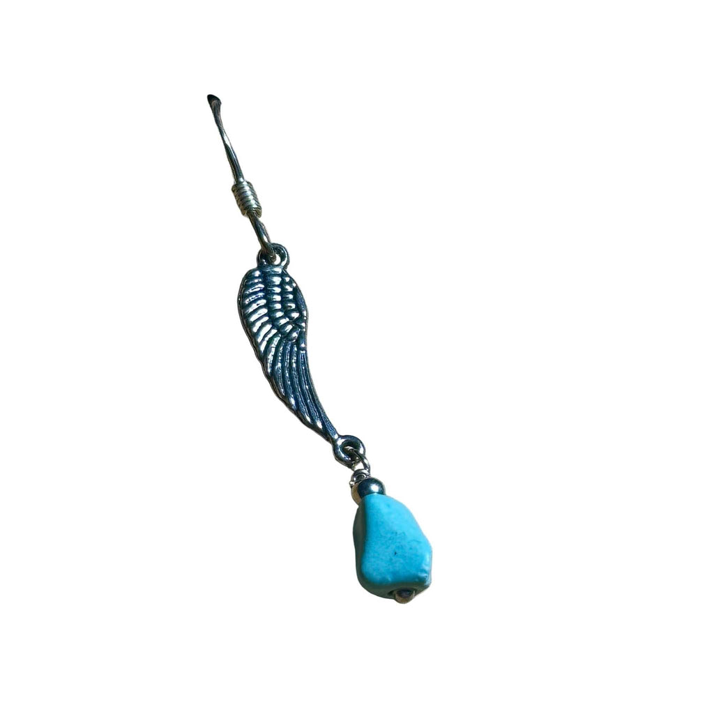 Natural Turquoise and Wing Bertoni Earrings - Sterling Silver