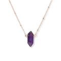 Crystal Hexagon Gold Necklaces