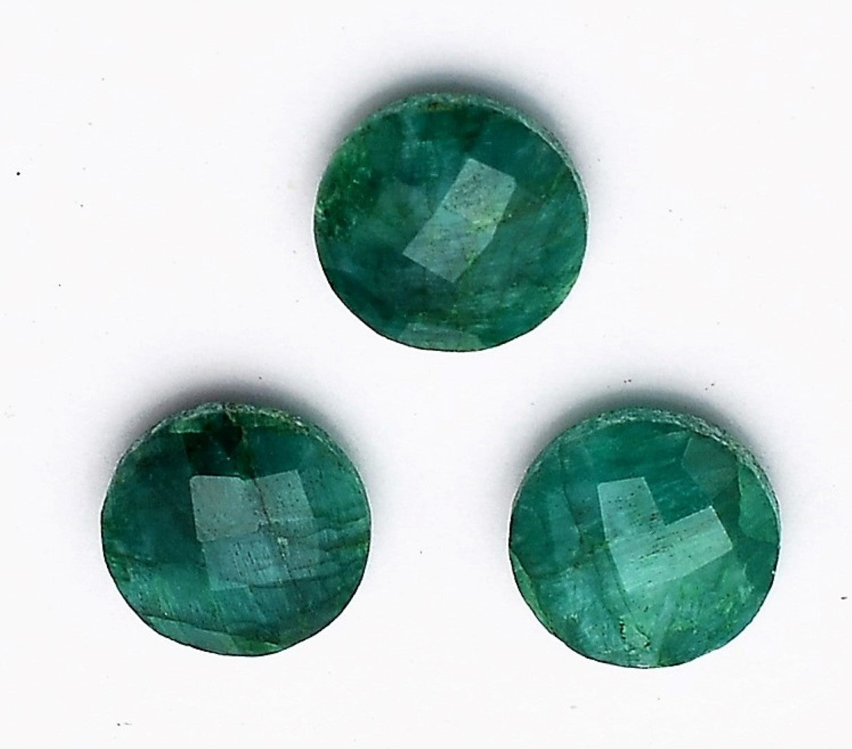 Emerald Round Cut 12mm Cloudy Pakistan Swat Gem 6 Carat Stone
