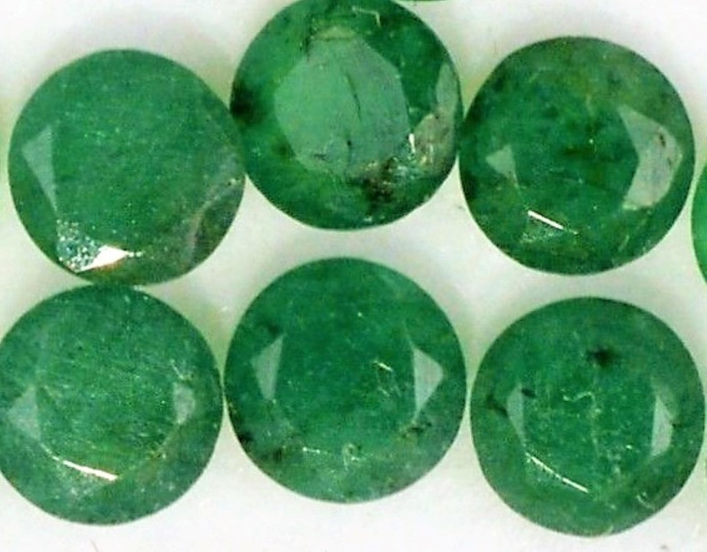 Emerald Round Cut 12mm Cloudy Pakistan Swat Gem 6 Carat Stone