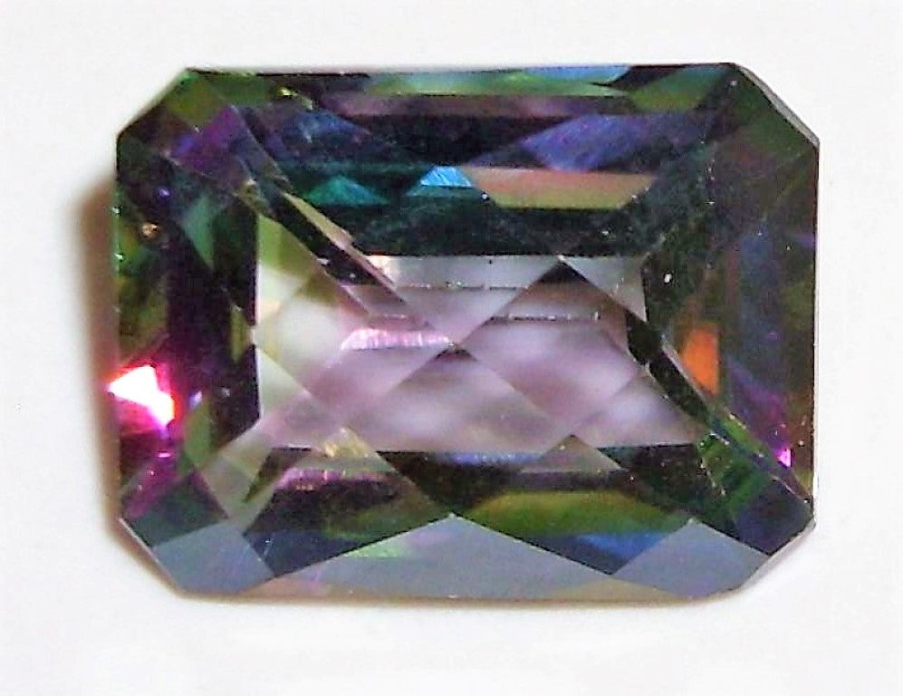 Mystic Topaz Emerald Cut Rainbow Brazilian 8x6mm 2 Carat