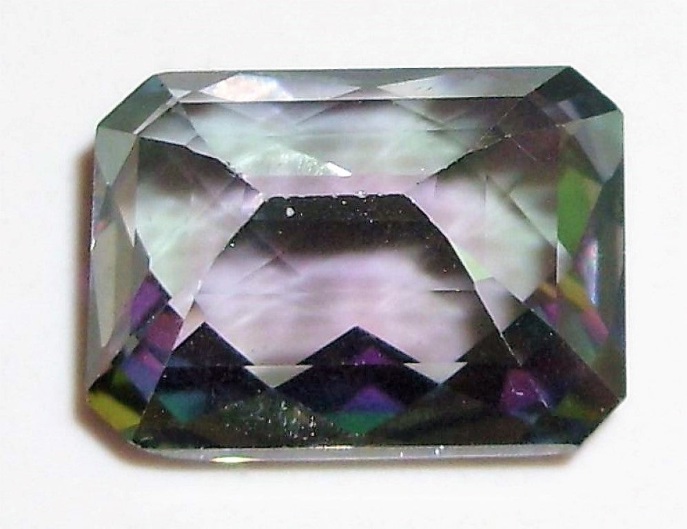 Mystic Topaz Emerald Cut Rainbow Brazilian 8x6mm 2 Carat
