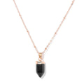 Crystal Point Gold Pendant Necklaces