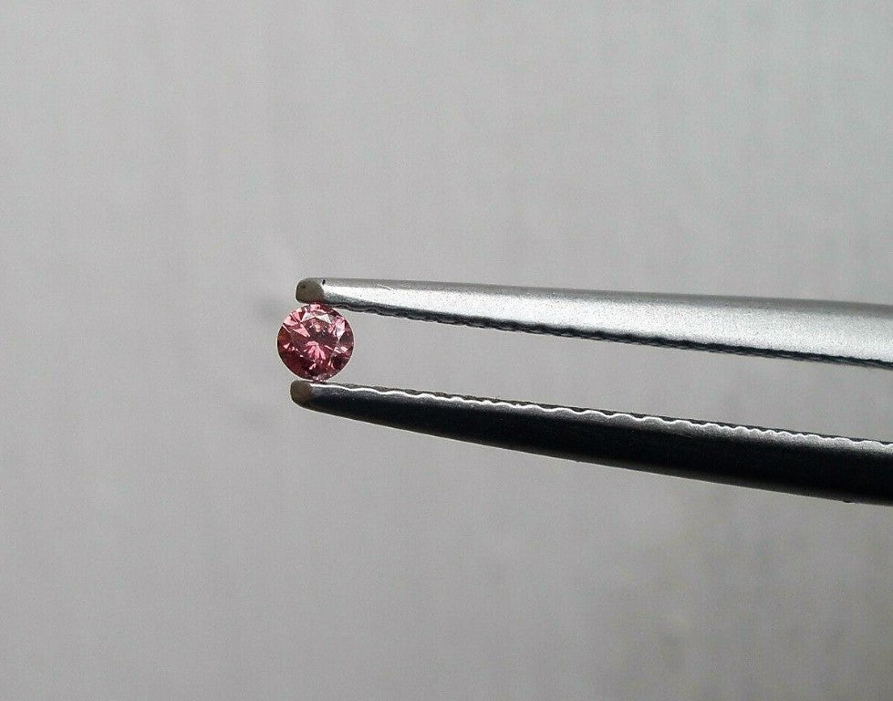 Pink Diamond Round Cut African 3mm Micro Sized
