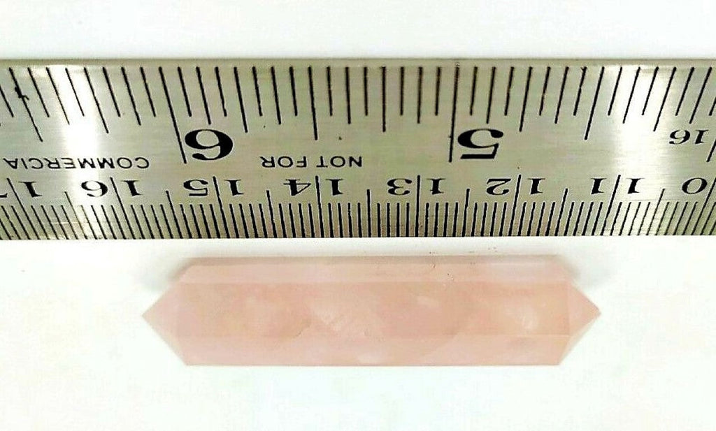 Rose Quartz Pink Crystal Obelisk Gem Double Terminated Wand