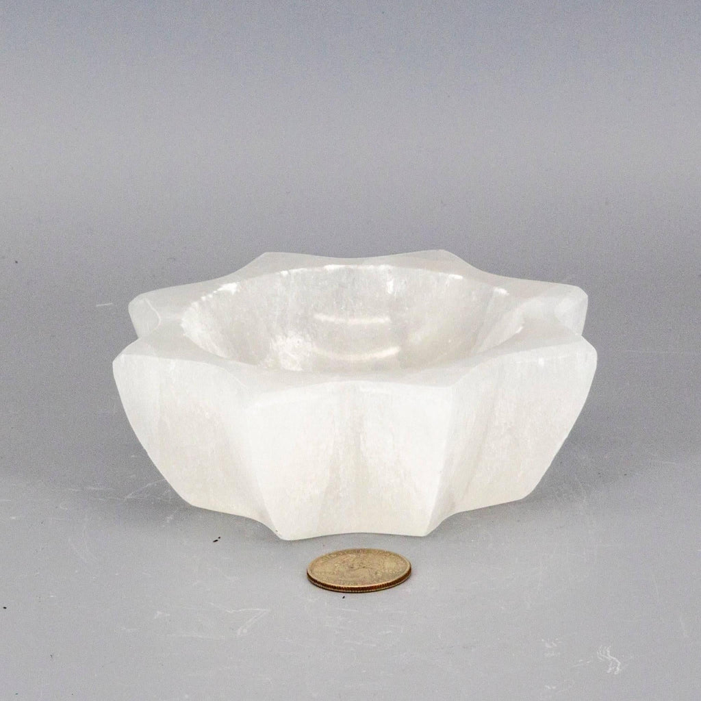 Selenite Rare 8 Point Star Bowl