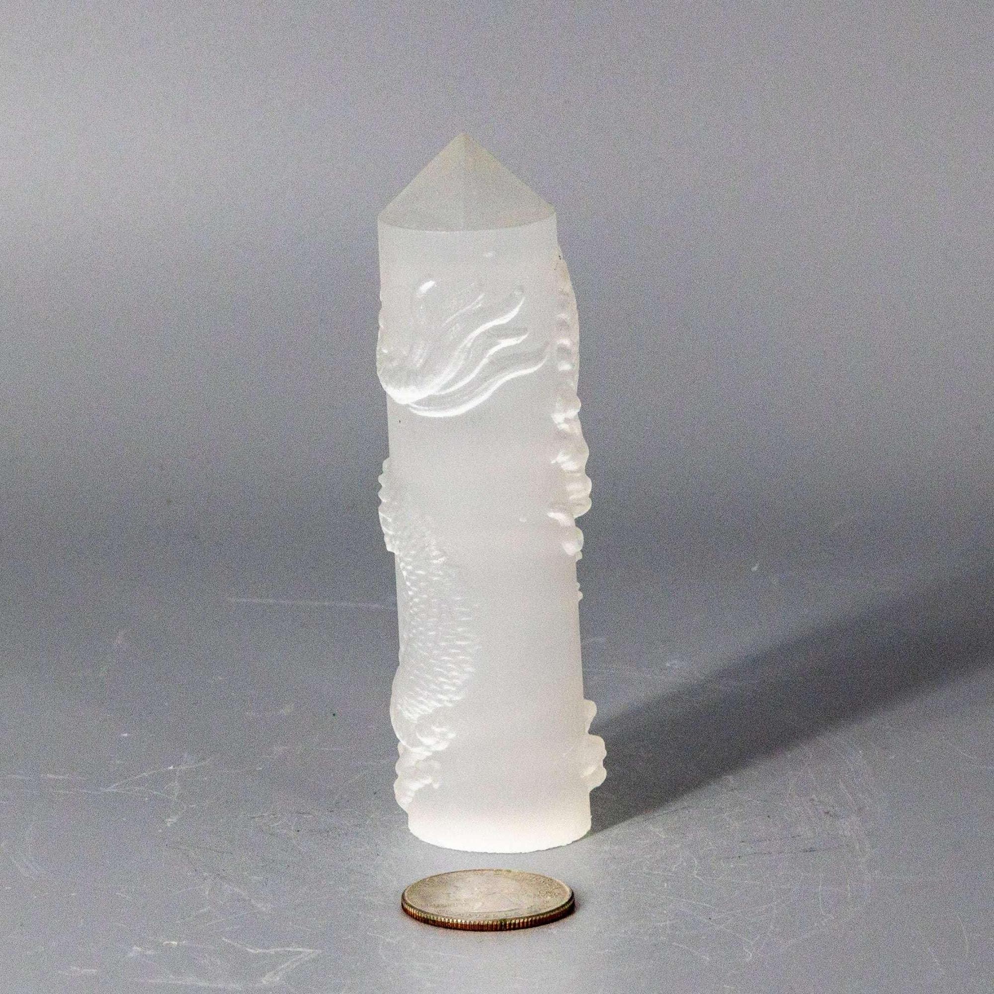 Selenite Shungite CNC Carved Dragon Towers