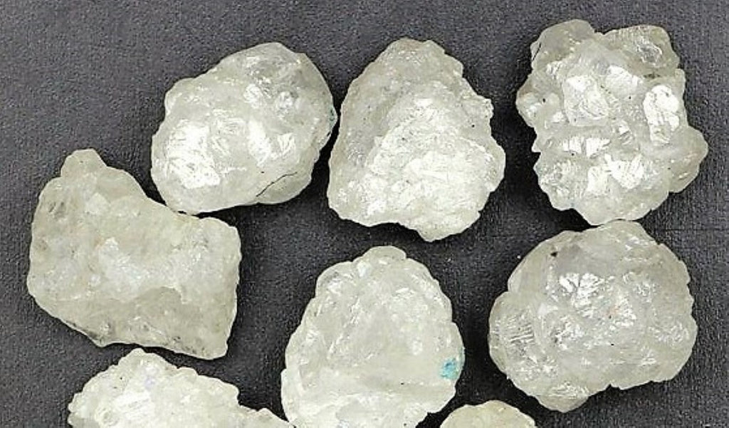 White Diamond Rough Facet Canadian 3/4 carat 4mm Raw