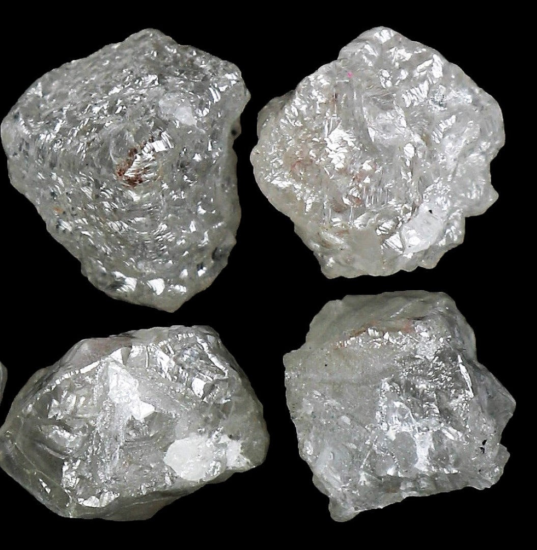 White Diamond Rough Facet Canadian 3/4 carat 4mm Raw