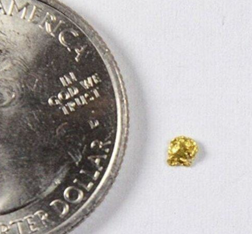 Alaskan Gold Nugget Genuine Yukon Small 22k .05g Fine